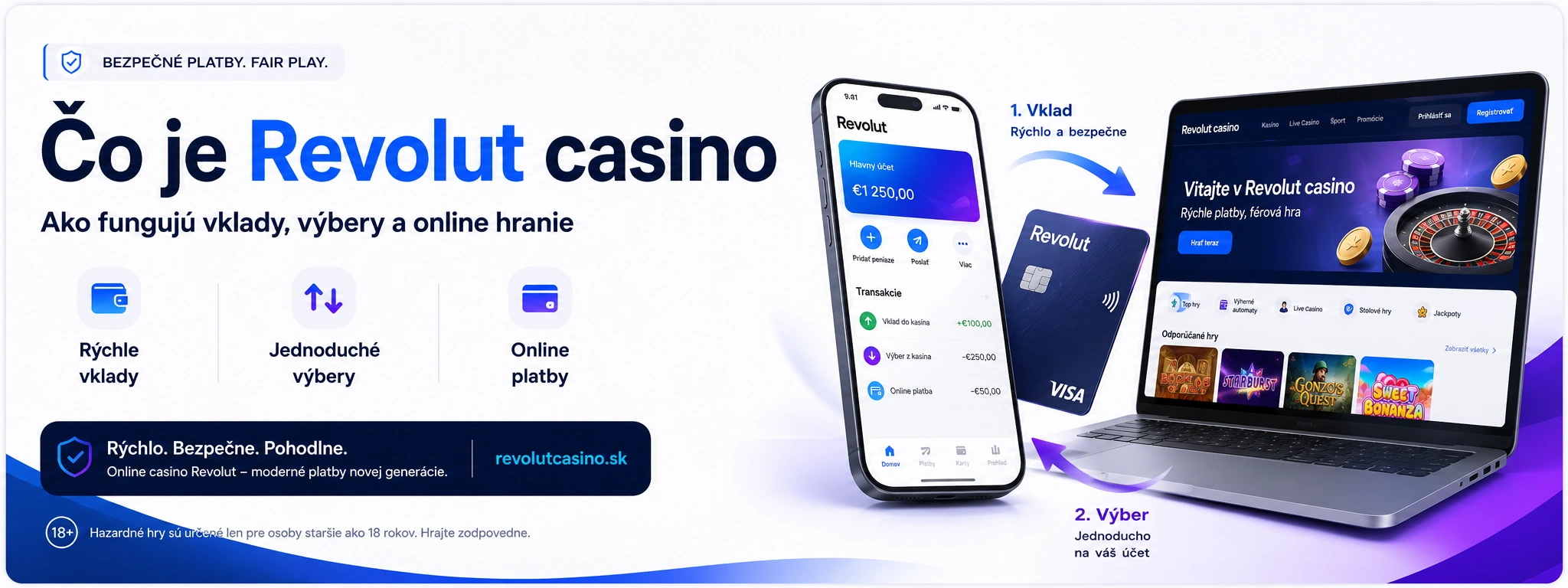Ako funguje vklad do online kasína cez Revolut