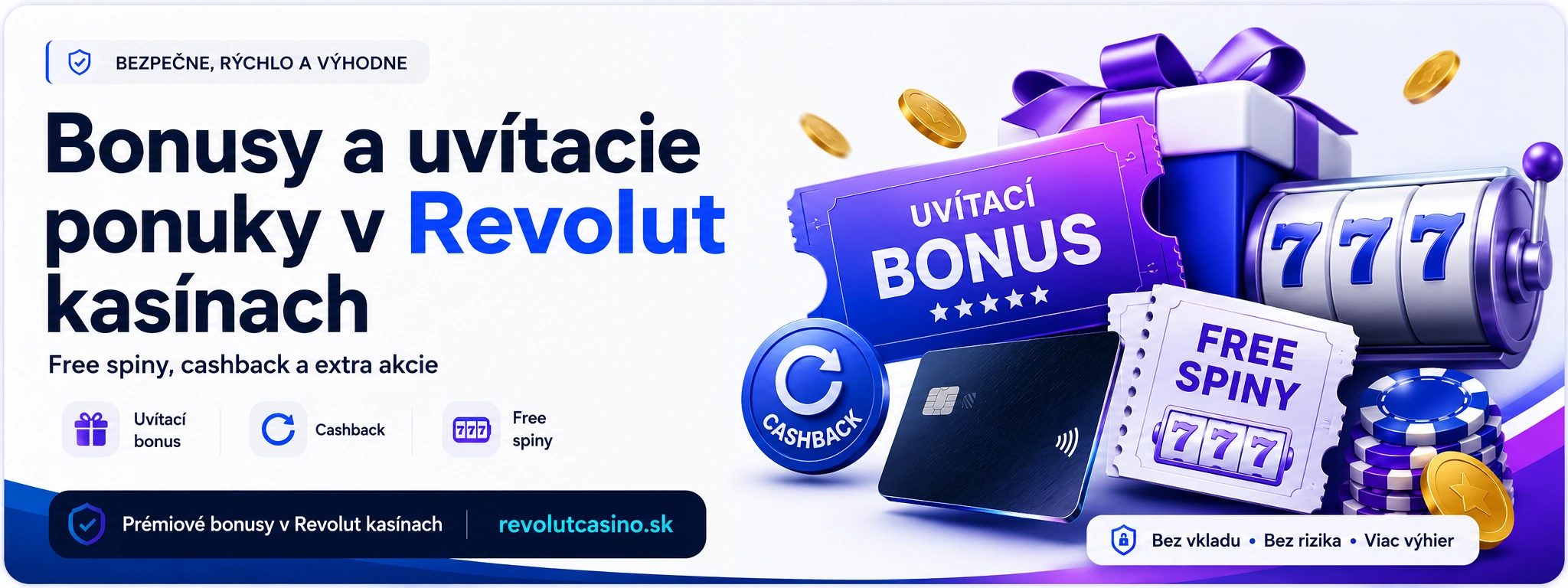 Uvítacie bonusy a free spiny v Revolut kasínach